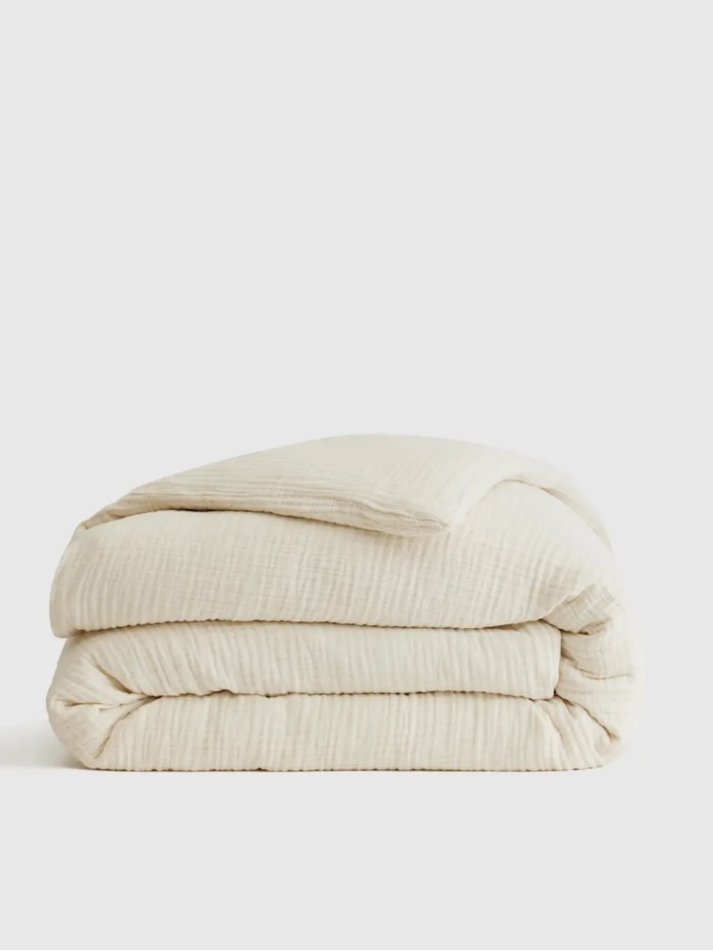 Quince Organic Cotton Gauze Duvet Cover in Undyed